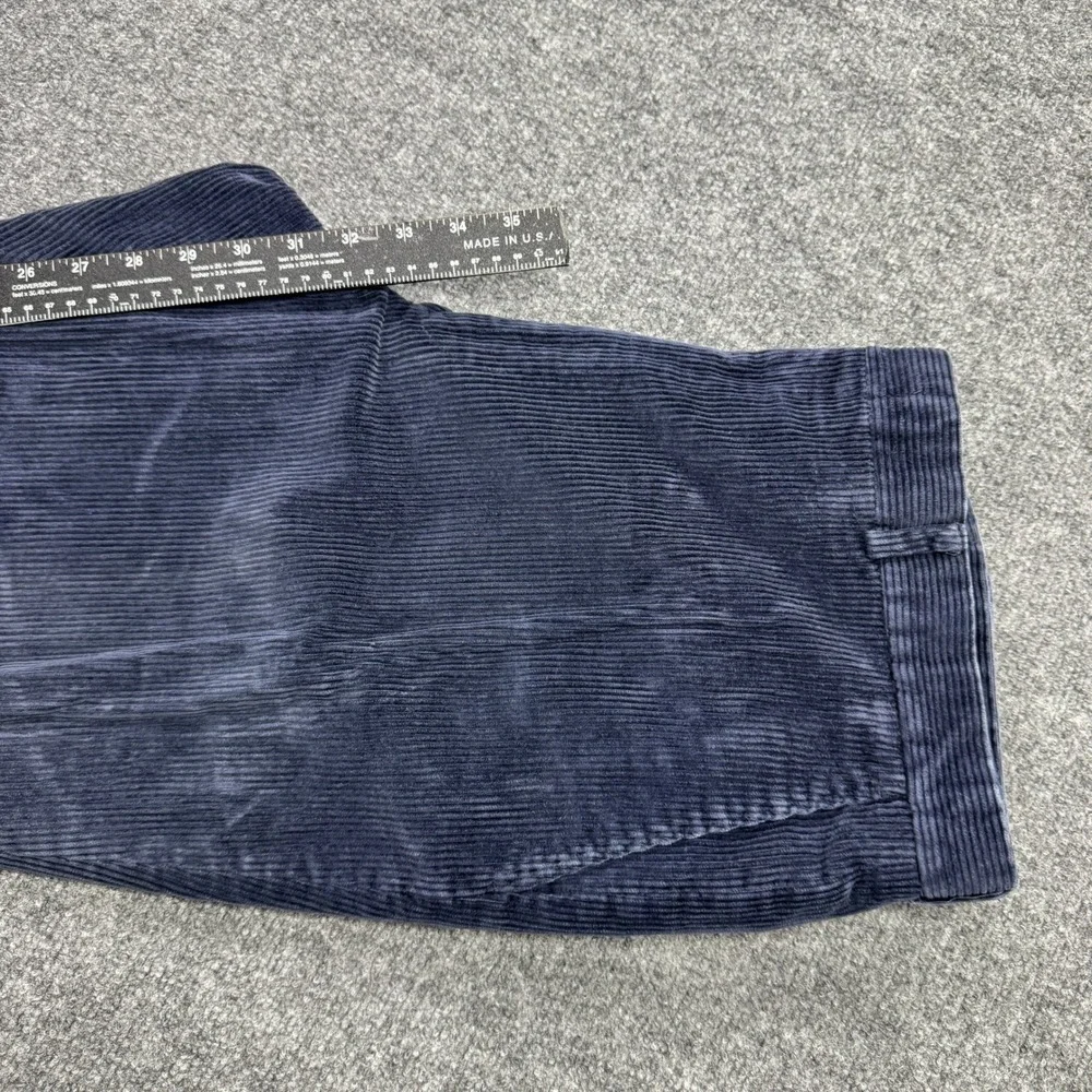 LL Bean Corduroy Pants Mens 40 Blue Vintage 90s Made in USA Wide Wale Straight